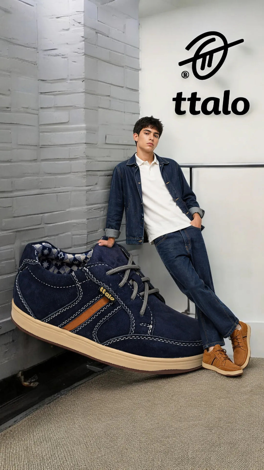 ZAPATO URBANO PARA NIÑO DE CUERO COMODO  Y RESISTENTE TTALO